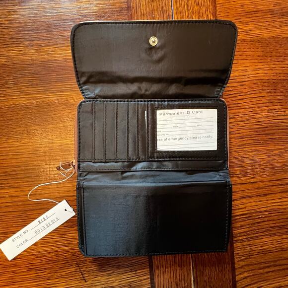 NWT JC Fashion Gold Brown Wallet Clutch Zipper Snap Closure ID Holder - Picture 6 of 8